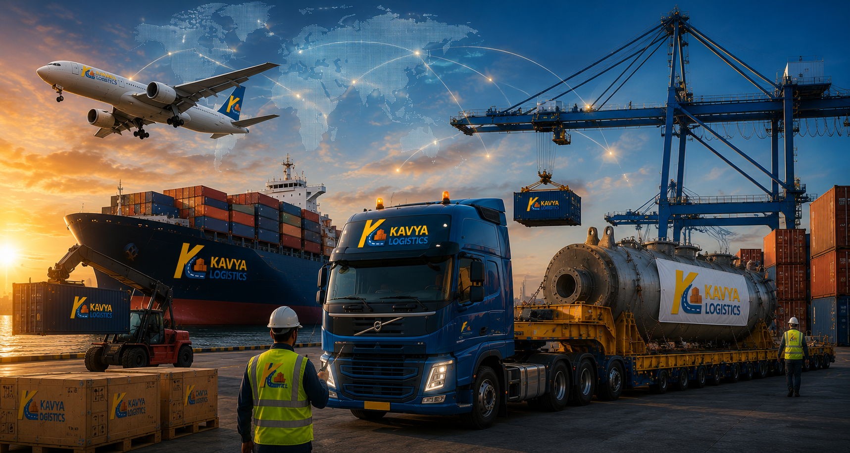 Kavya Logistics ODC cross trade and international project cargo movement